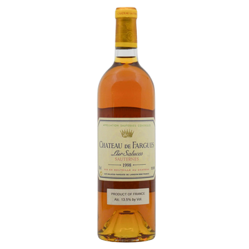 Chateau de Fargues Sauternes 1998 Half Bottle
