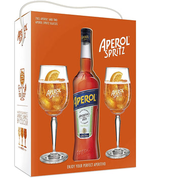 Aperol + 2 Spritz Glasses